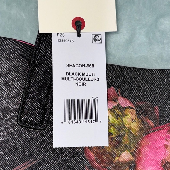 Ted Baker Black Floral Tote Bag - Picture 4 of 13
